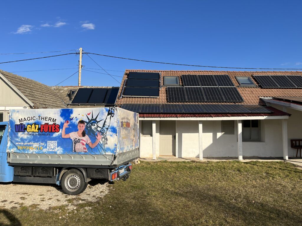 Gázkazán csere és napkollektor telepítés, 2022. Köveskál