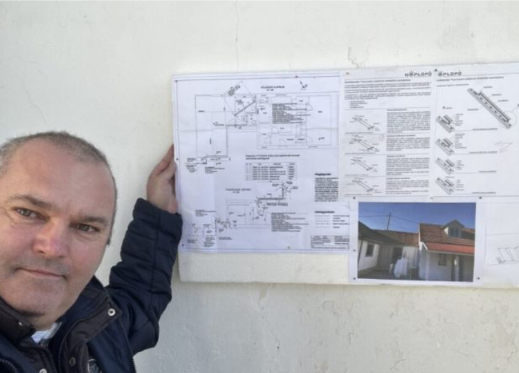 Gázkazán csere és napkollektor telepítés, 2022. Köveskál