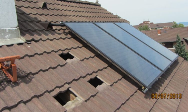 Gázkazáncsere és napkollektor telepítés, 2013. Veszprém